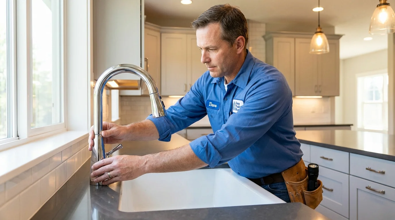 Kitchen faucet installation by Johns Plumbing LLC in Barrow